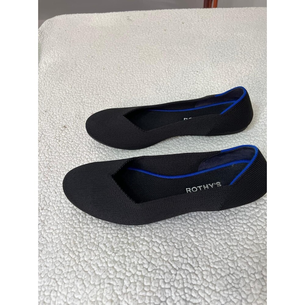 Rothy's Women's Knit Flats Black Comfort Slip On Size 10